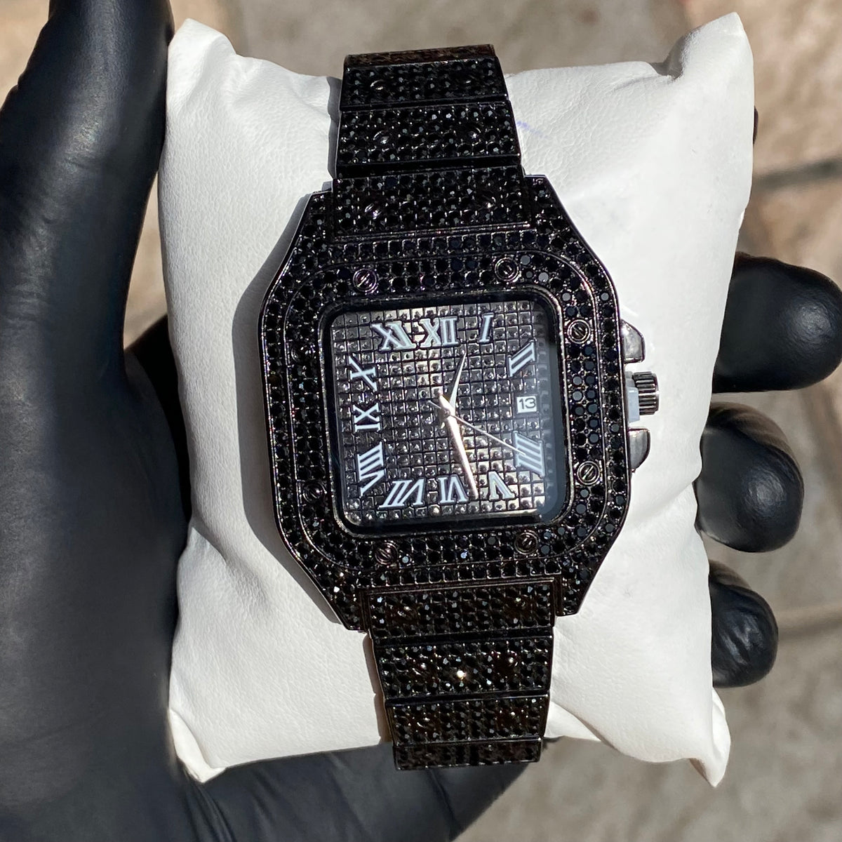 Relojes Adiamantados - Números Romanos con Fechador