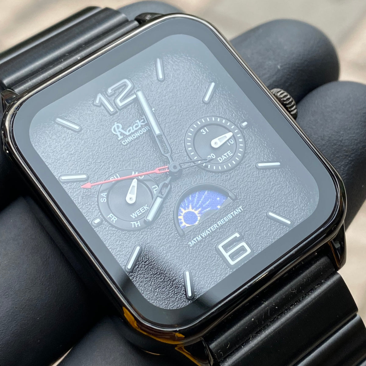 Reloj RACKLO Original - Sumergible 30m con Fase Lunar y Solar