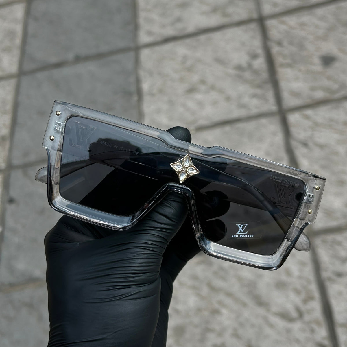 Lentes Louis Vuitton Cyclone - Cristal Oscuro Premium