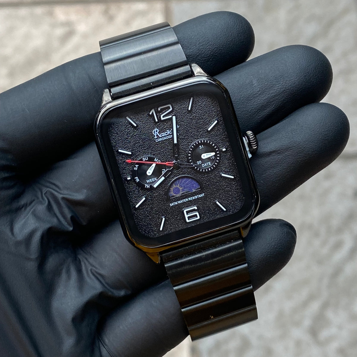 Reloj RACKLO Original - Sumergible 30m con Fase Lunar y Solar